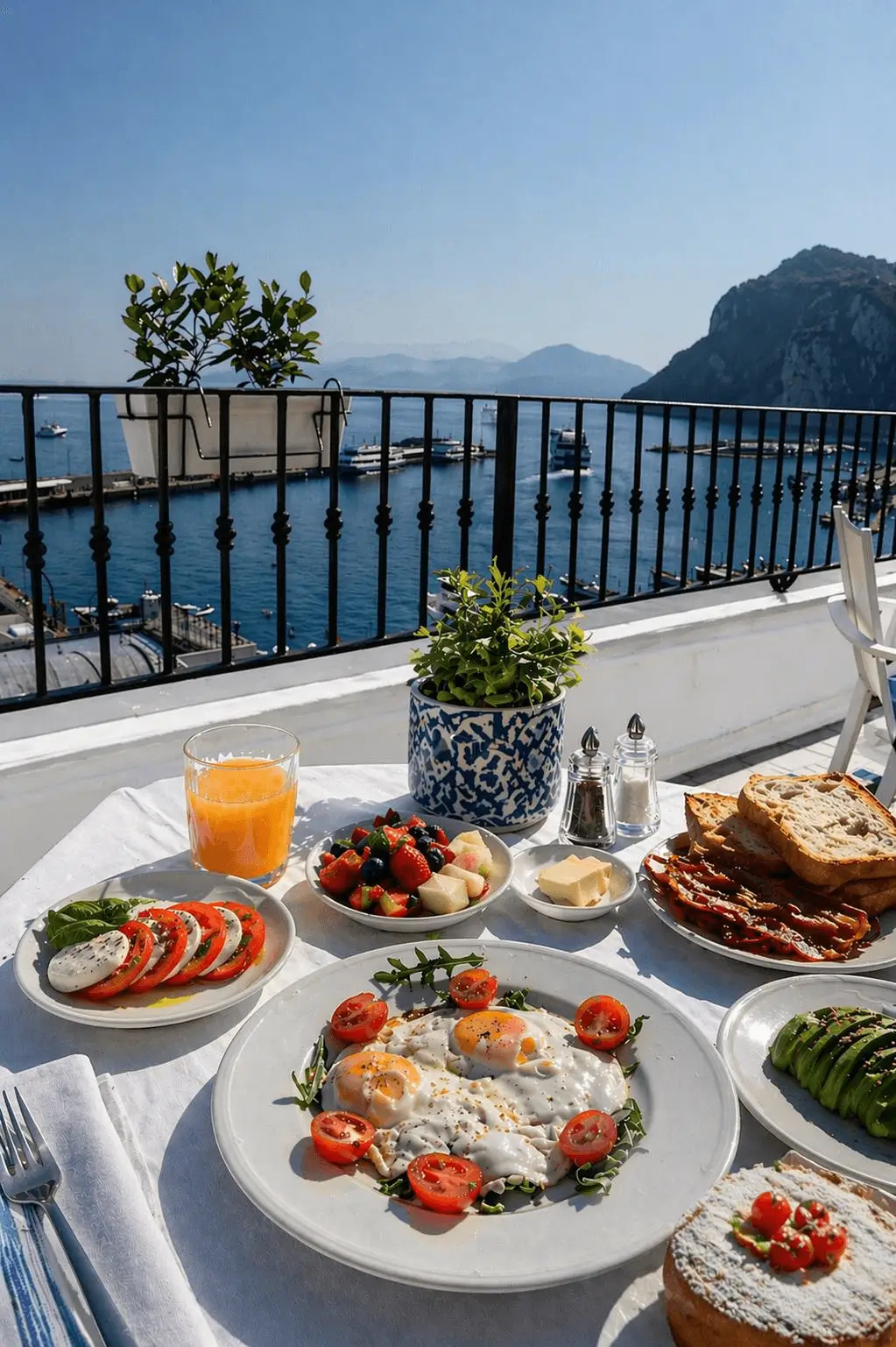 Colazione in Terrazza con Vista sul Golfo di Napoli al Relais Maresca