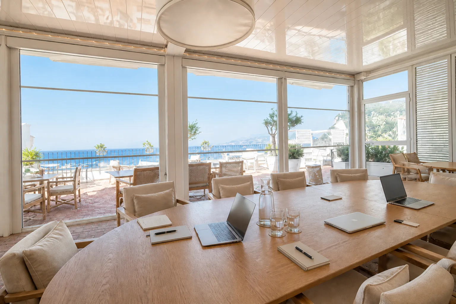 Sala meeting con vista mare — Relais Maresca Capri