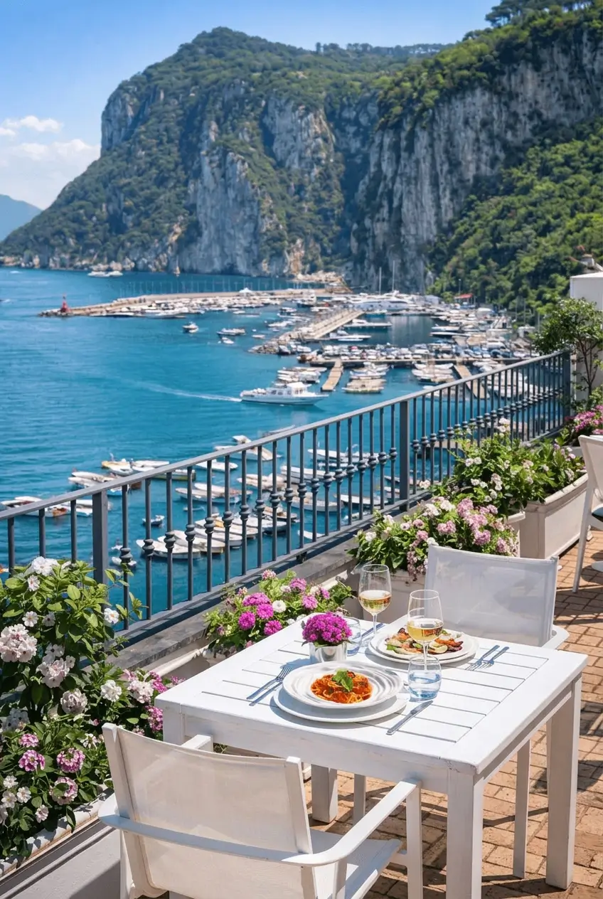 Relais Maresca — facciata sul porto di Marina Grande